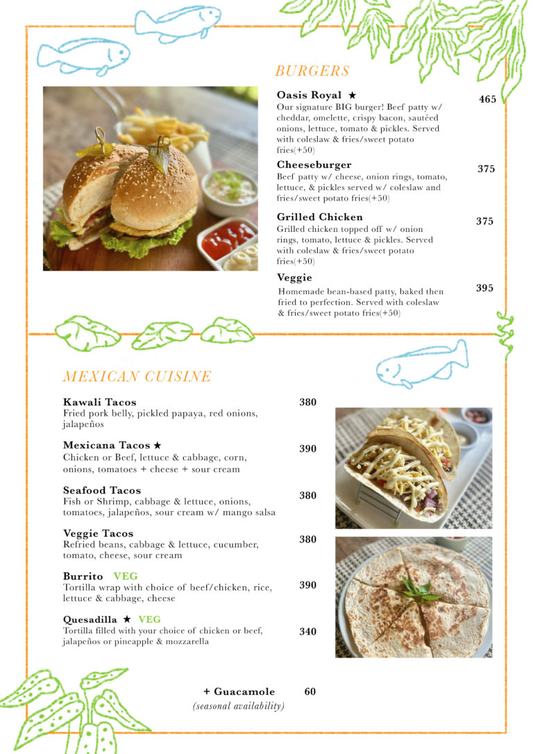 Oasis Menu 4